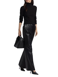 Nancy Pointelle Turtleneck Sweater