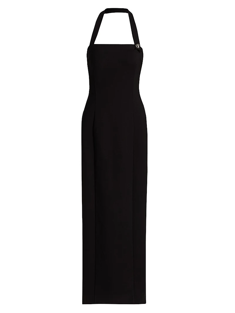 Davina Sculpted Halter Midi-Dress