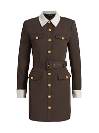 Valerie Belted Mini Shirtdress