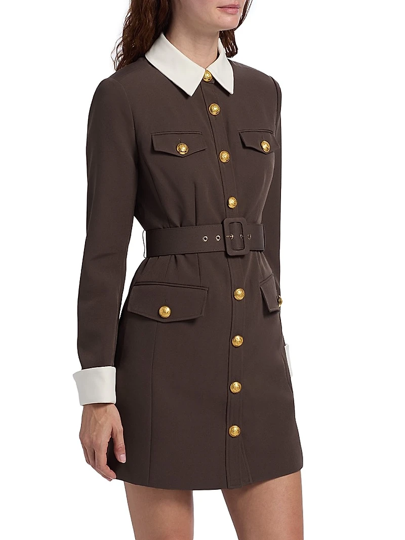 Valerie Belted Mini Shirtdress