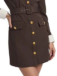 Valerie Belted Mini Shirtdress