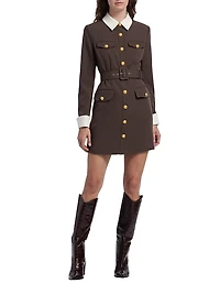 Valerie Belted Mini Shirtdress