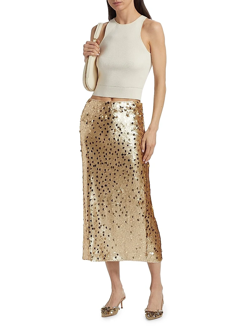 Leilani Sequined Pencil Skirt