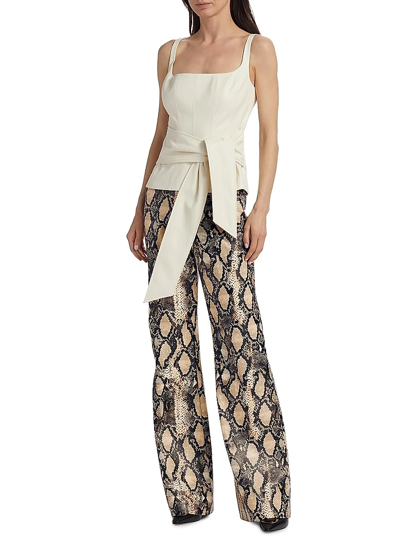 Linda Tie-Front Corset Tank