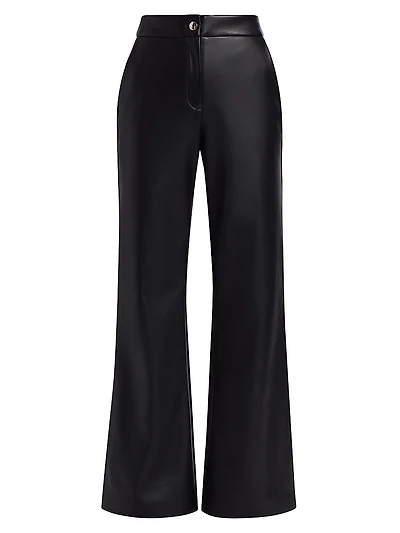 Gaia Flared Faux Leather Pants
