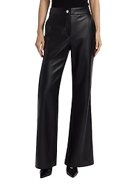 Gaia Flared Faux Leather Pants
