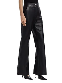 Gaia Flared Faux Leather Pants
