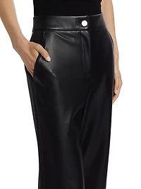 Gaia Flared Faux Leather Pants
