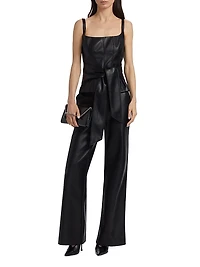 Gaia Flared Faux Leather Pants