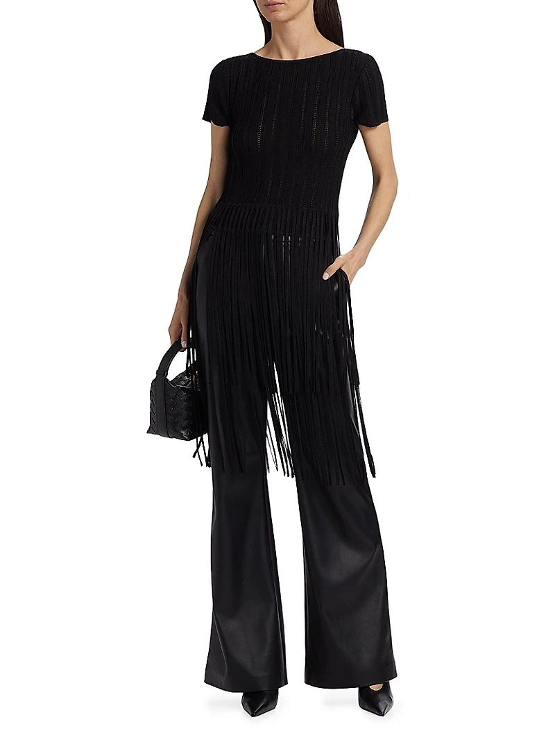 Kyra Pointelle Fringe Top