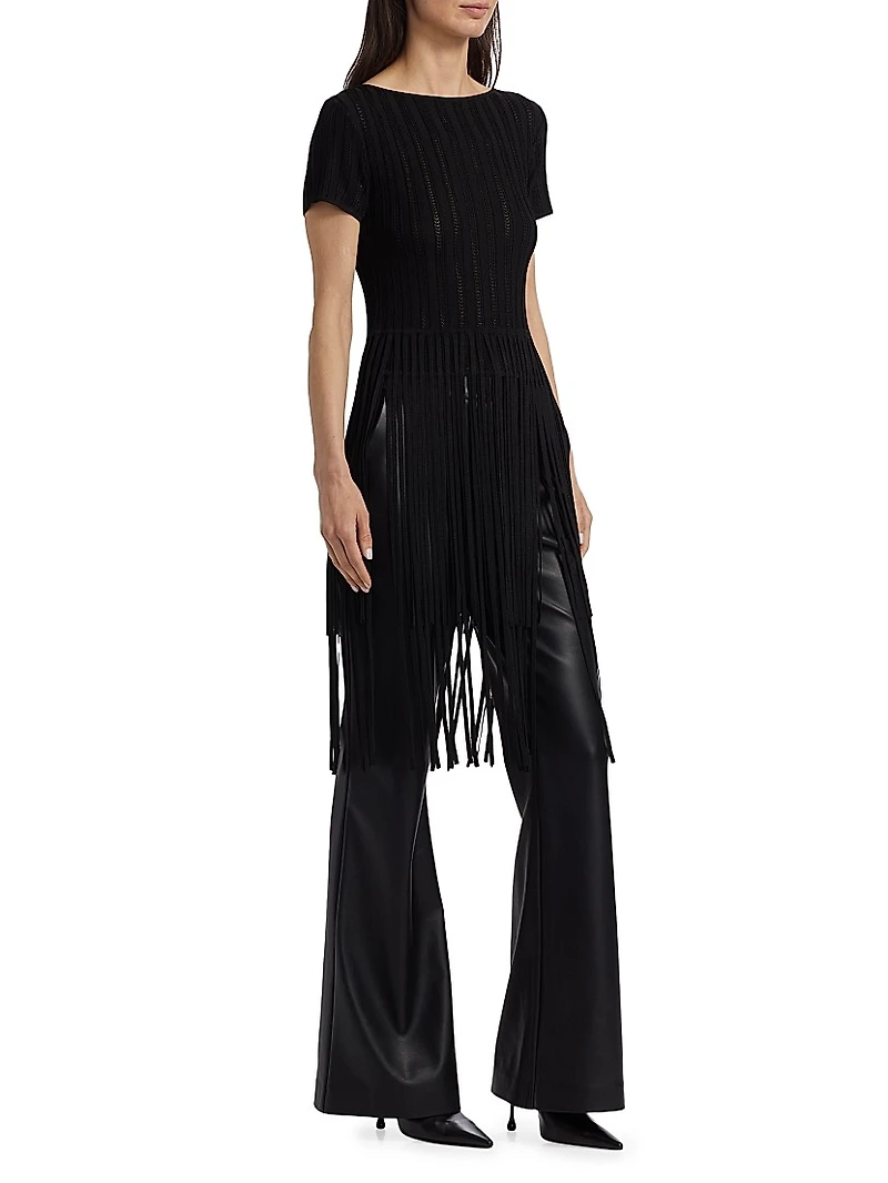 Kyra Pointelle Fringe Top
