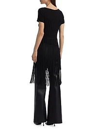 Kyra Pointelle Fringe Top