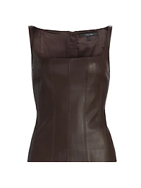 Bibi Sculpted Faux Leather Tank