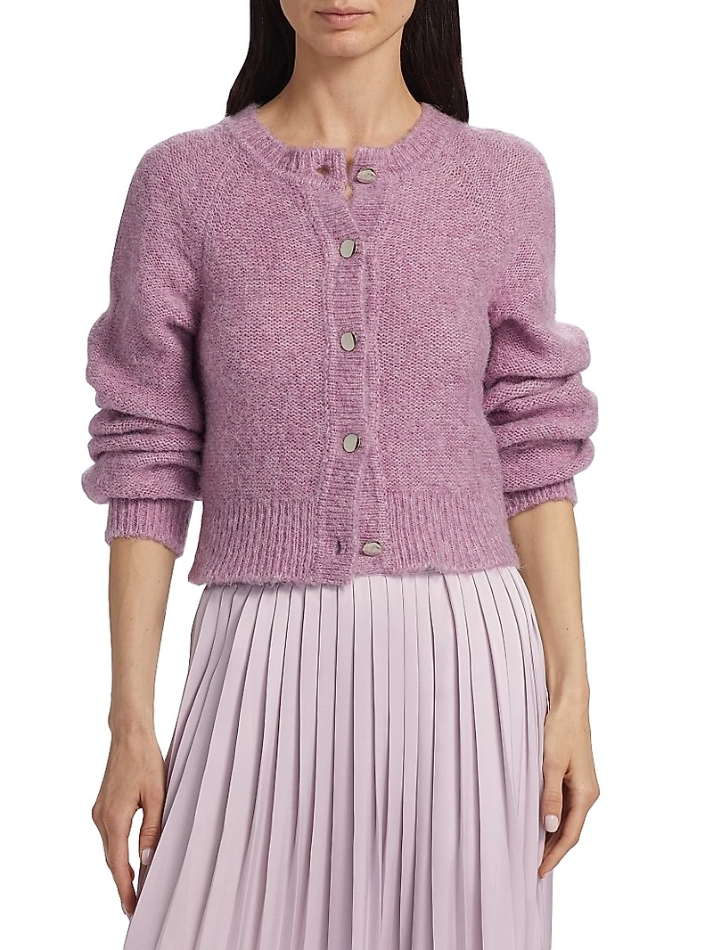 Samara Fuzzy Raglan-Sleeve Cardigan