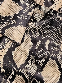 Kali Snakeskin Faux Leather Boyfriend Shirt
