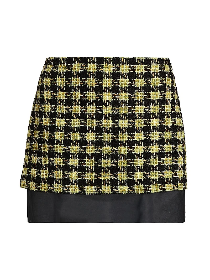 Spencer Tweed & Organza Miniskirt
