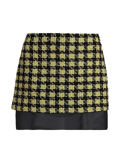 Spencer Tweed & Organza Miniskirt