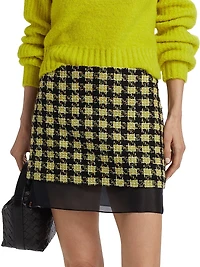 Spencer Tweed & Organza Miniskirt