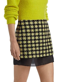Spencer Tweed & Organza Miniskirt