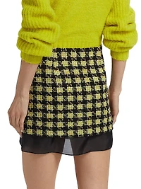 Spencer Tweed & Organza Miniskirt