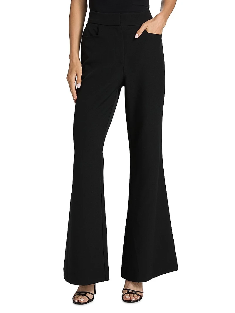 Gaia Suiting Flared High-Rise Pants