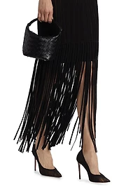 Lorelai Fringe-Trim Scoopneck Maxi Dress
