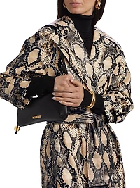 Chloe Snakeskin Faux Leather Trench Coat