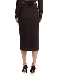 Tani Chain Cotton Midi-Skirt