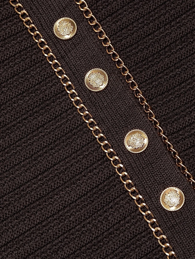 Tani Chain Cotton Midi-Skirt