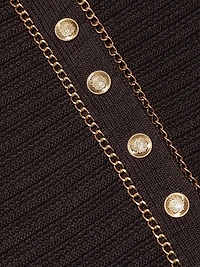 Tani Chain Cotton Midi-Skirt