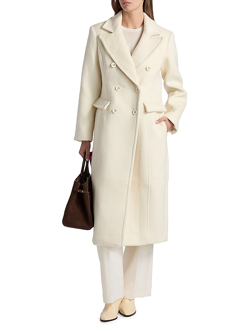 Bria Wool-Blend Double-Breasted Coat