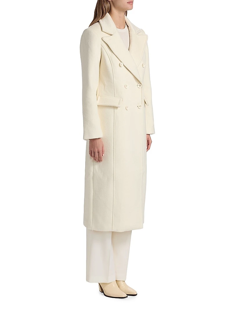 Bria Wool-Blend Double-Breasted Coat