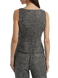 Georgia Tweed Button-Front Top