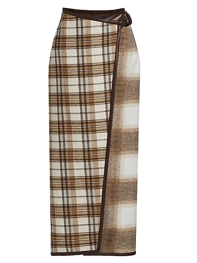 Casey Plaid Wrap Skirt