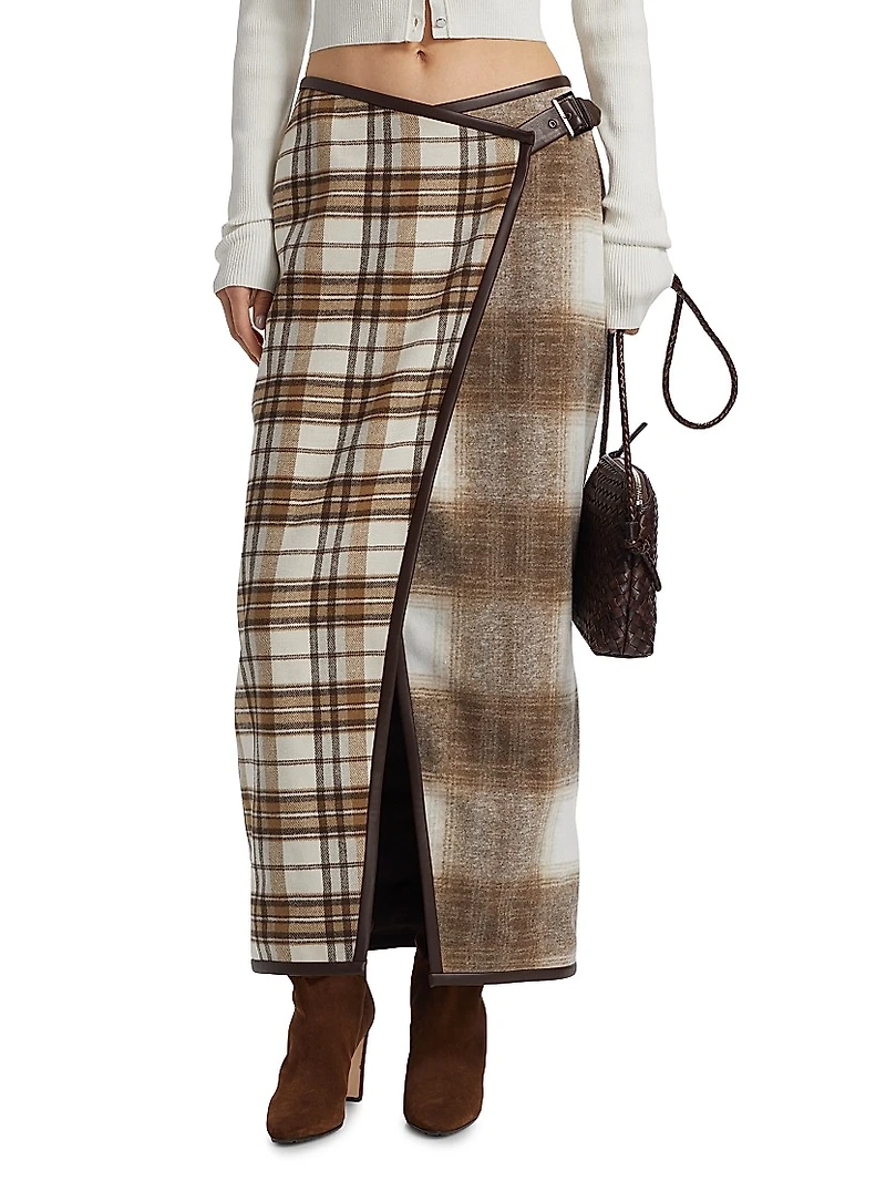 Casey Plaid Wrap Skirt
