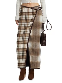 Casey Plaid Wrap Skirt