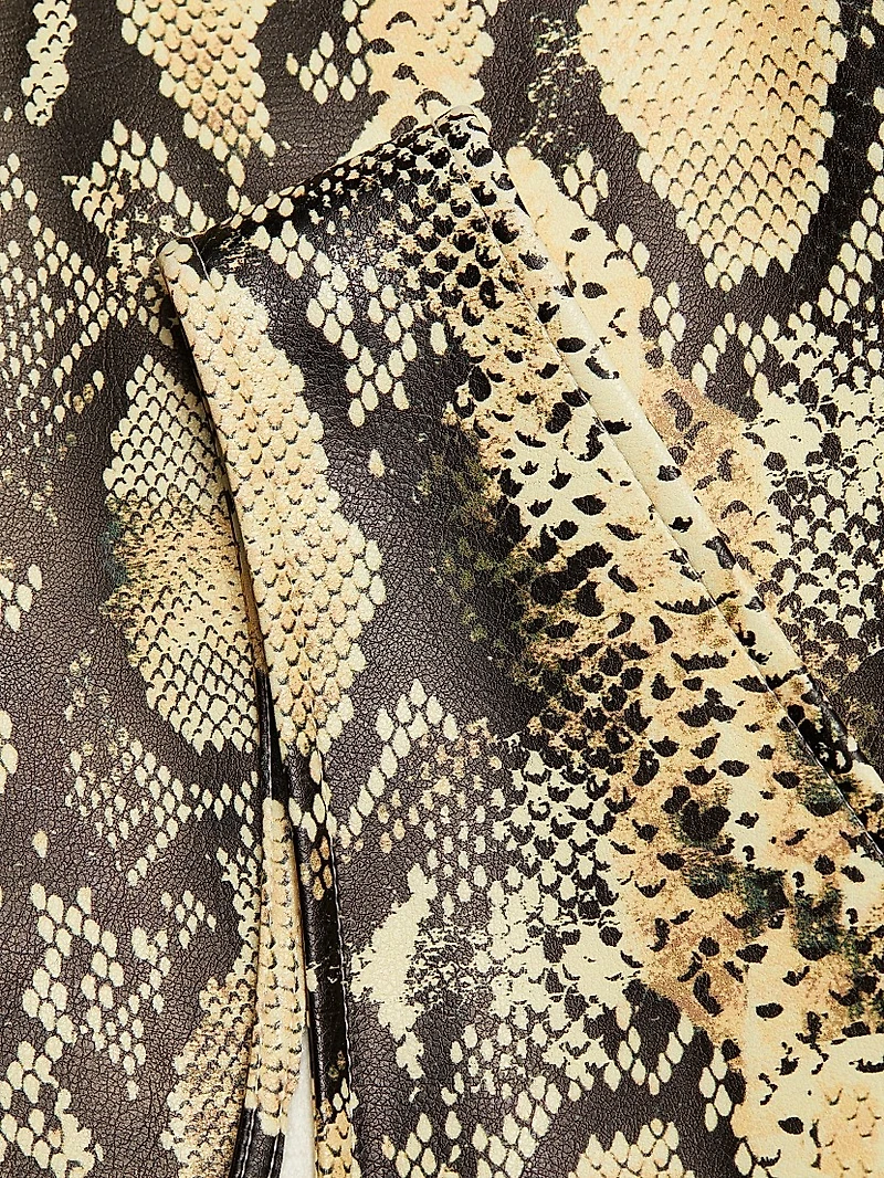 Malia Snakeskin Faux Leather Shift Dress