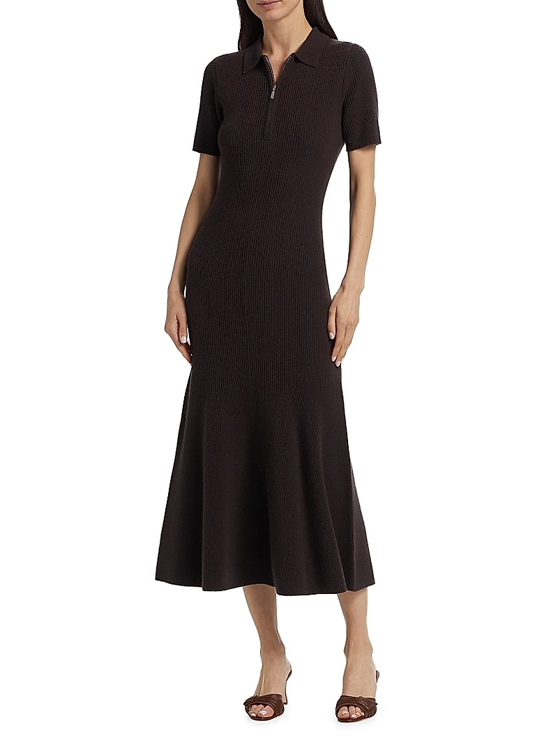 Taylor Wool-Cashmere Polo Dress
