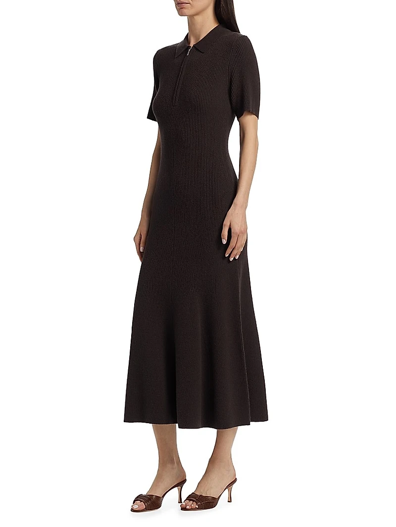 Taylor Wool-Cashmere Polo Dress