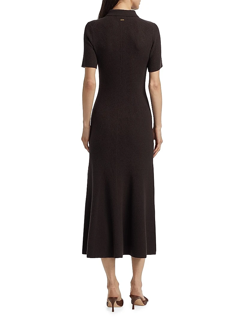 Taylor Wool-Cashmere Polo Dress
