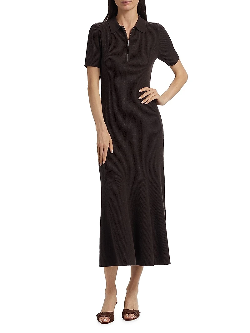 Taylor Wool-Cashmere Polo Dress
