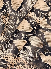 Gaia Snakeskin-Embossed Vegan Leather Pants