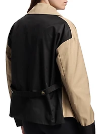Cotton-Blend Dropped-Shoulder Rain Jacket