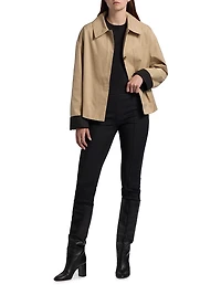 Cotton-Blend Dropped-Shoulder Rain Jacket