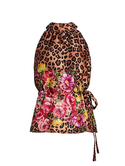 Printed Halterneck Top