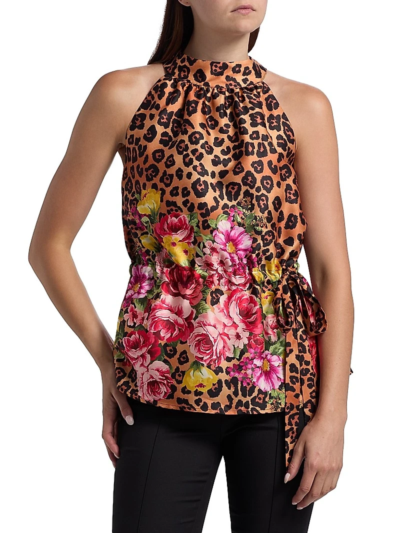 Printed Halterneck Top