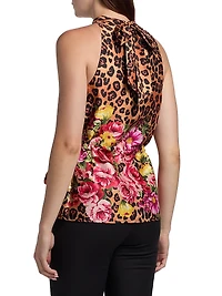 Printed Halterneck Top