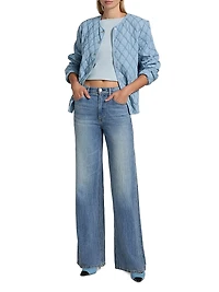 Cotton-Blend Denim Quilted Jacket