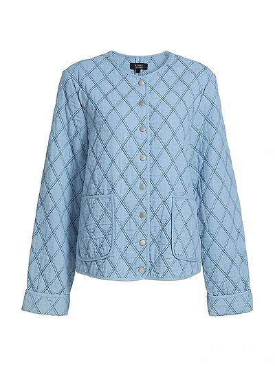 Cotton-Blend Denim Quilted Jacket