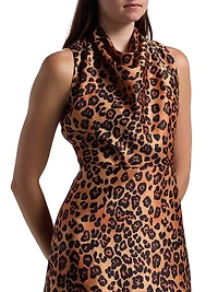 Printed Sleeveless Midi-Dress